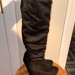 Chinese Laundry Lovey Black Over the Knee Boots